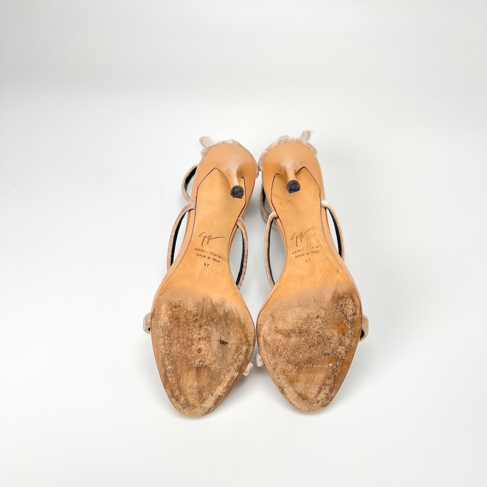 Giuseppe Zanotti Harmony Velvet 120mm Sandals - Picture 8 of 8